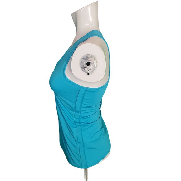 Lucky in Love Blue Racerback Active Tank Top Bra Top sz S - Picture 2 of 6